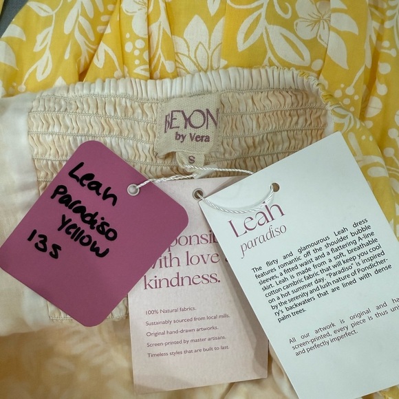 Beyond by Vera Leah Paradiso Yellow Floral Off-Shoulder Dress - Picture 8 of 8